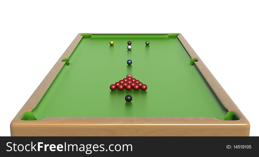 Wood table for playing pool or snooker. Wood table for playing pool or snooker