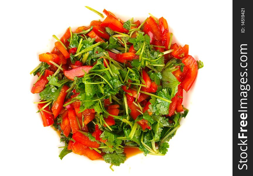 Coriander And Sweet Pepper Salad