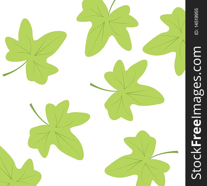 Seamless wallpaper with green leaves. Seamless wallpaper with green leaves