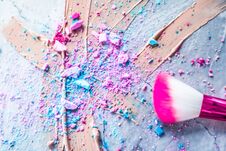 Art Of Makeup, Cosmetic Background For Beauty, Fashion Blog And Online Shop Royalty Free Stock Photography