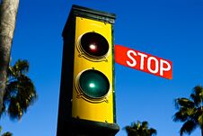 Traffic Lights - Green And Red. Royalty Free Stock Photography