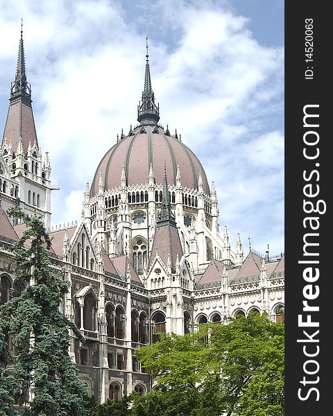 Hungarian Parliament Building In Budapest