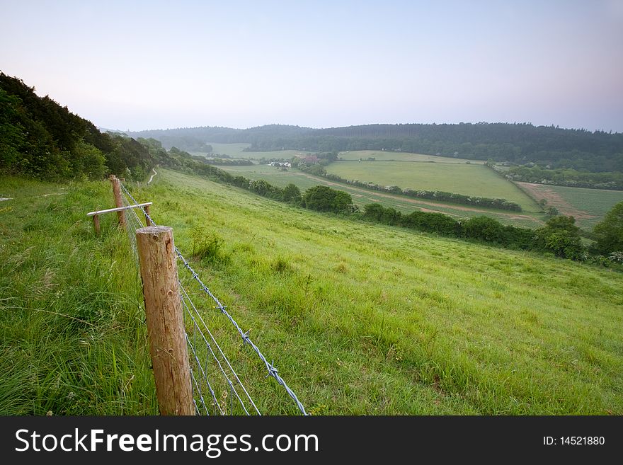 This is the Mile Path on Pewley Down at dawn in May.  Pewley Down is part of the North Downs in Surrey which is an Area of Outstanding Natural Beauty.