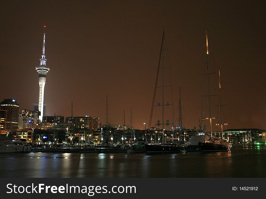 A beautiful long exposure of a city marina. A beautiful long exposure of a city marina.