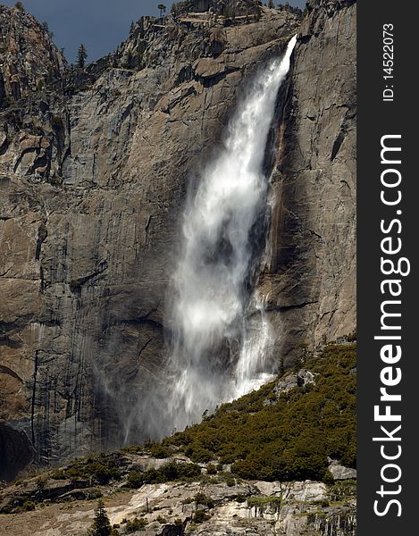 Bridaveil Waterfall in Yosemite National Park in California