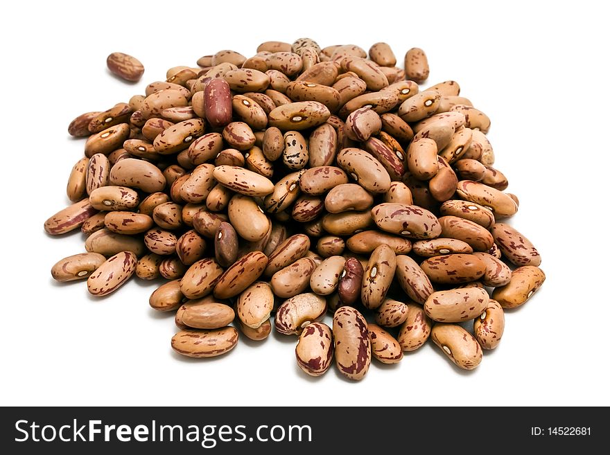 Beans on a white background