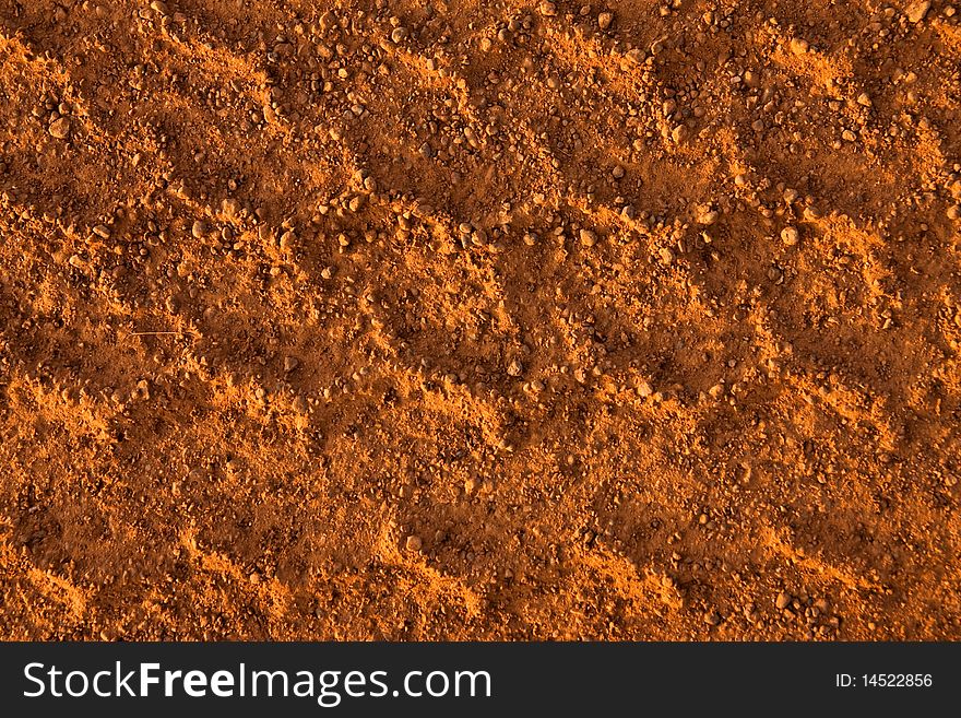 Wheel Tracks On Country Road