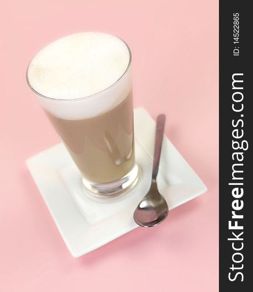 A Latte isolated on a kitchen bench