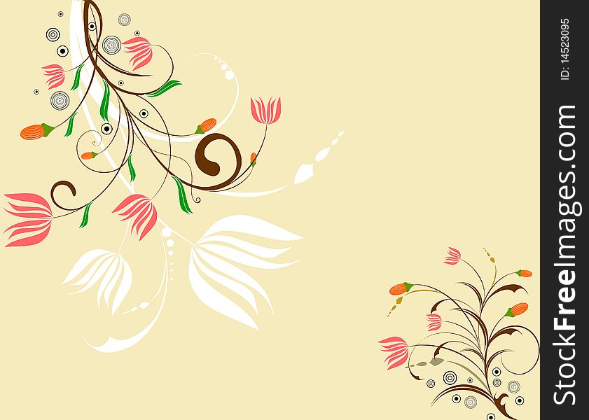 Abstract floral background, illustration, well for your design