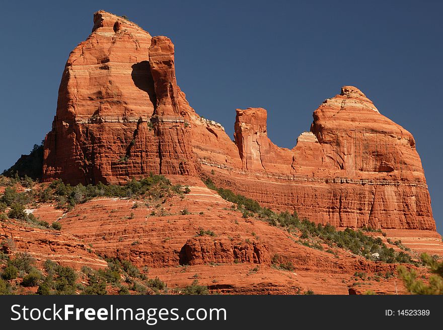 Rust Colored Formation of rock in Sedona, Arizona. Rust Colored Formation of rock in Sedona, Arizona