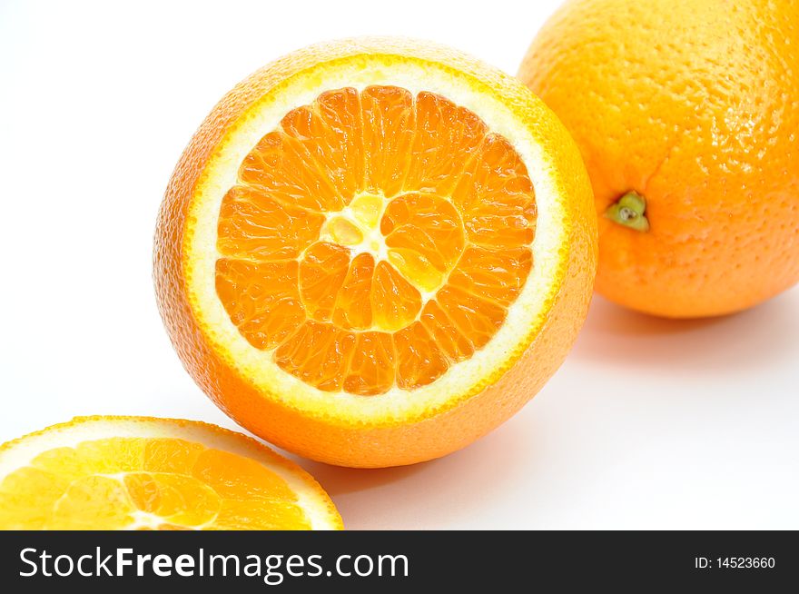 Isolated tasty orange on white background