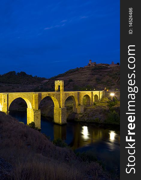 Roman bridge in Alcantara, Caceres Province, Extremadura, Spain