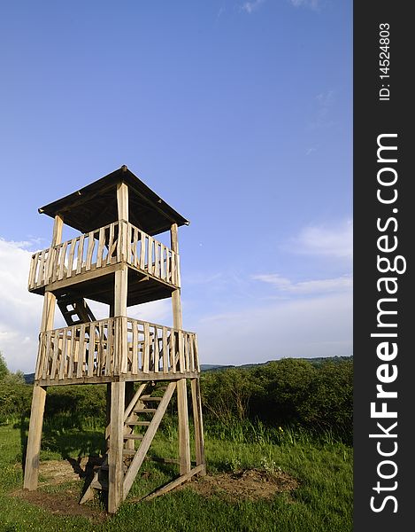 Wooden watchtower