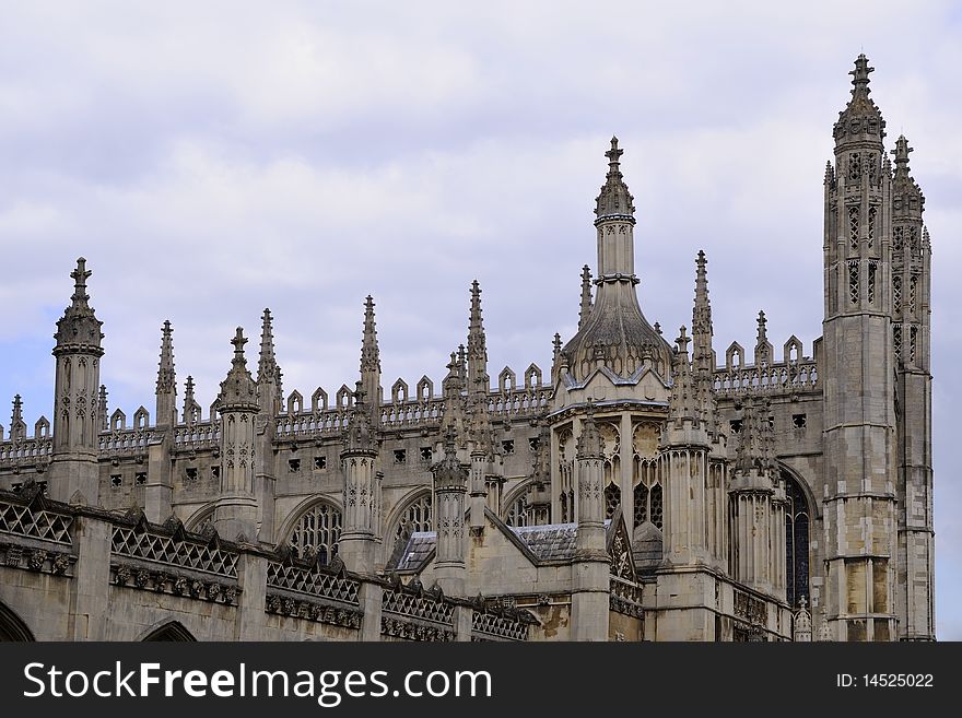 Architectural details of university from Cambridge. Architectural details of university from Cambridge