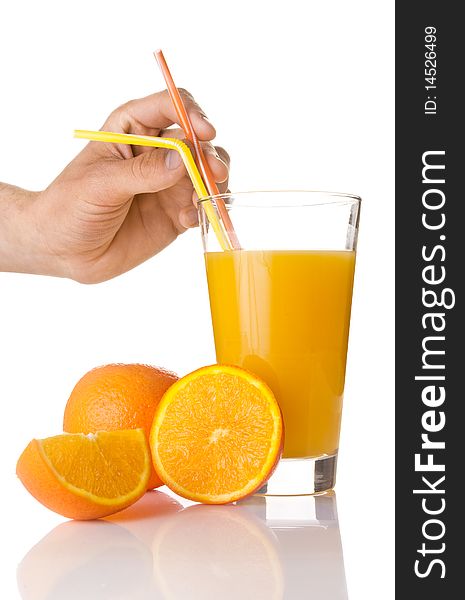 Fresh Orange Juice In A Glass