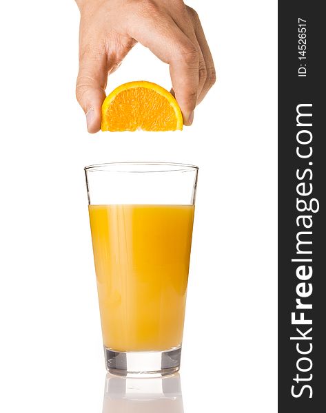 Fresh Orange Juice In A Glass