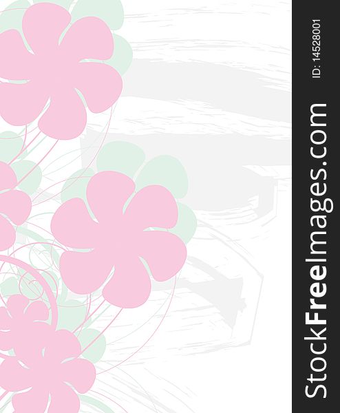 abstract  floral background with place for your text