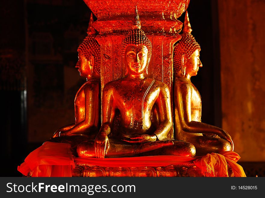 Buddha statue in Thailand. Shallow DOF.