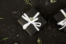 Wrapping Modern Christmas Or Birthday Gifts Presents Royalty Free Stock Images Wrapping Modern Christmas Or Birthday Gifts Presents Royalty Free Stock Images
