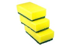 Green And Yellow Sponges Stock Images