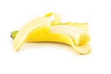 Half Eaten Banana Royalty Free Stock Image