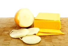 Cheese & Onion Stock Photography
