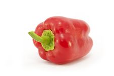 Red Bell Pepper On White Royalty Free Stock Photo