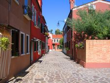 Burano Street Stock Image Burano Street Stock Image