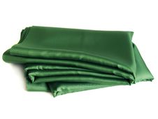 Green Silk Lining On A White Royalty Free Stock Images
