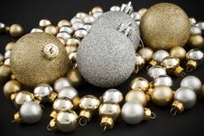 Full Pack Of Christmas Balls Black Stock Photos Full Pack Of Christmas Balls Black Stock Photos