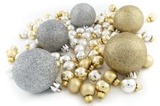 Full Pack Of Christmas Balls White Stock Images Full Pack Of Christmas Balls White Stock Images