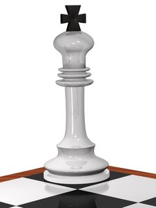 Cornered Chess White King Royalty Free Stock Photography