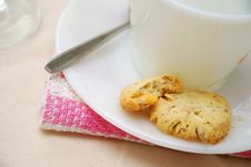 Half Eaten Cookies For Afternoon Snack Royalty Free Stock Photography Half Eaten Cookies For Afternoon Snack Royalty Free Stock Photography