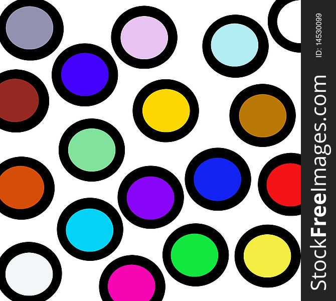 multi-coloured circles on a white background. multi-coloured circles on a white background