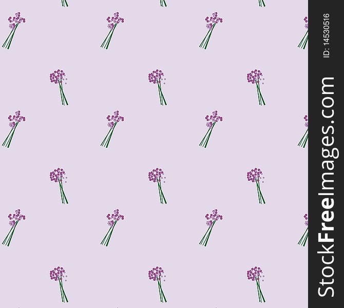 Pattern with a graphic representation of a flower bouquet