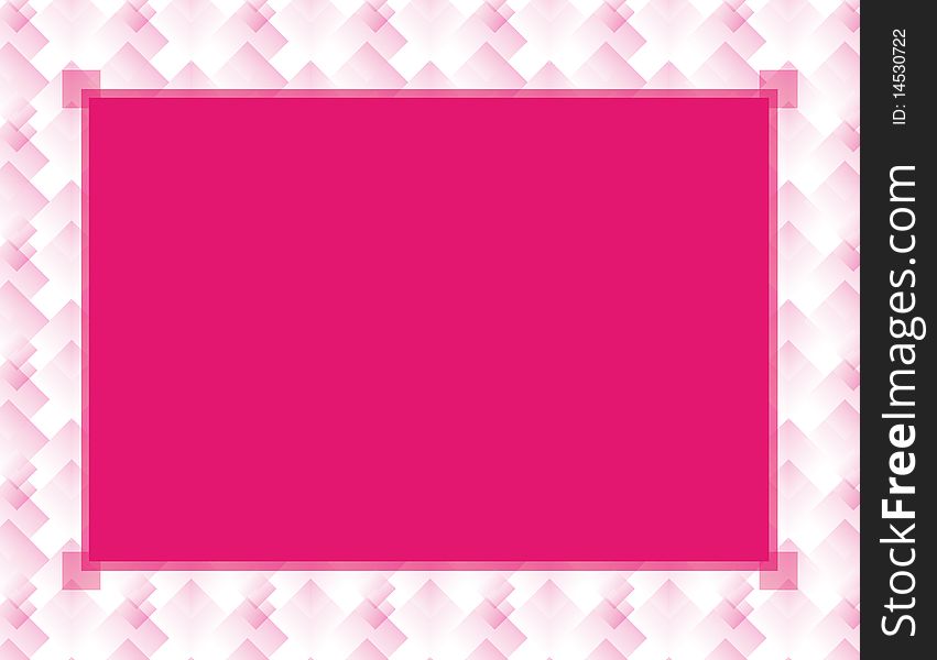 Pink frame for script, photos or can be used separated