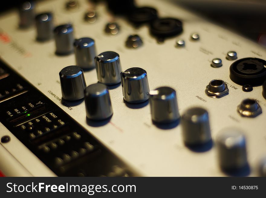 Audio interface (8 channel sound card) close-up