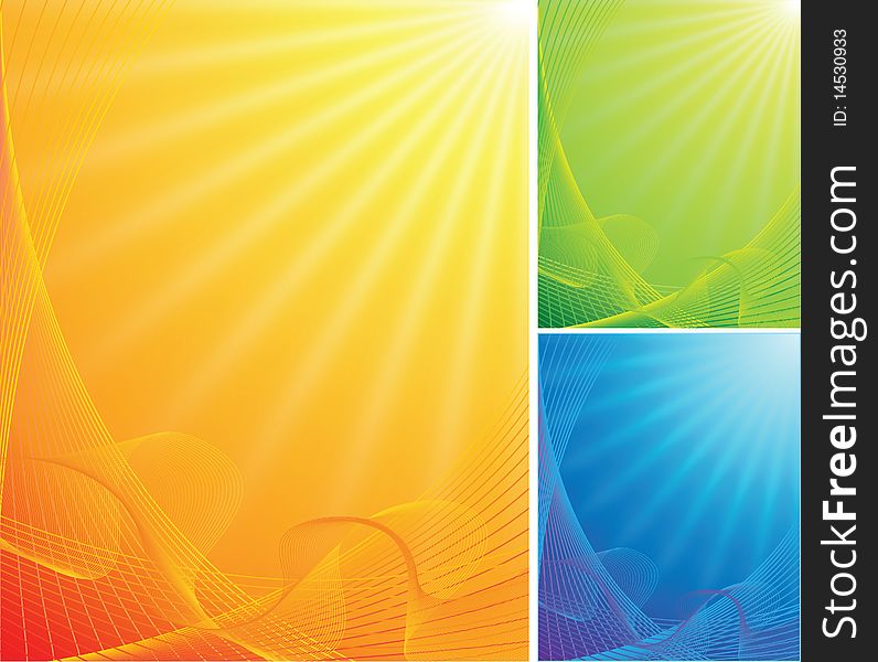 Color abstract background with lines