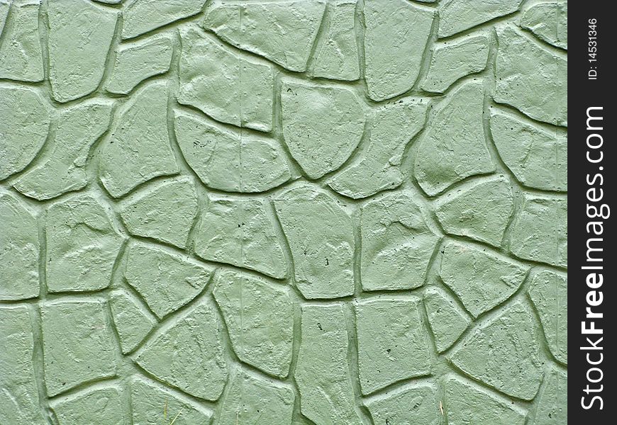 Concrete wall with faux stone pattern. Concrete wall with faux stone pattern