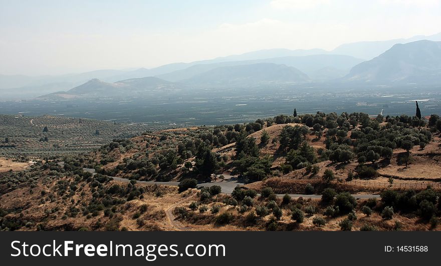 The landscape somewhere in Greece