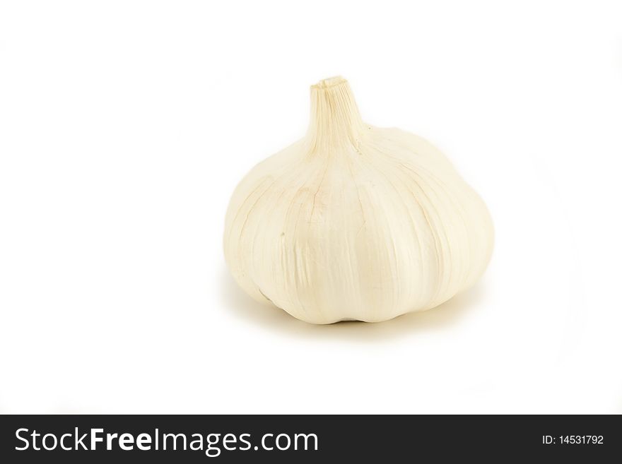 Whole Fresh Organic Garlic on a white background. Whole Fresh Organic Garlic on a white background