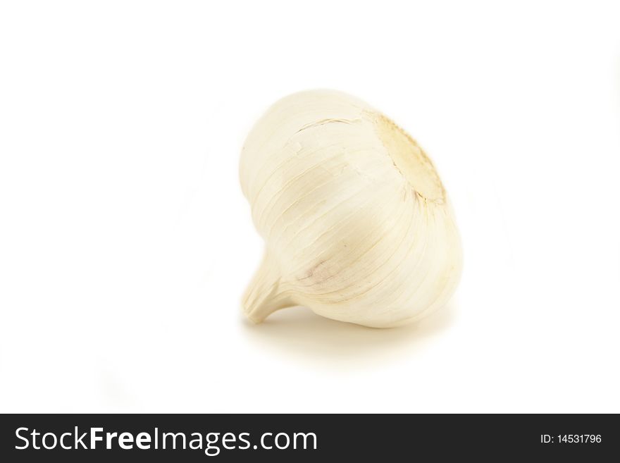 Whole Fresh Organic Garlic on a white background. Whole Fresh Organic Garlic on a white background