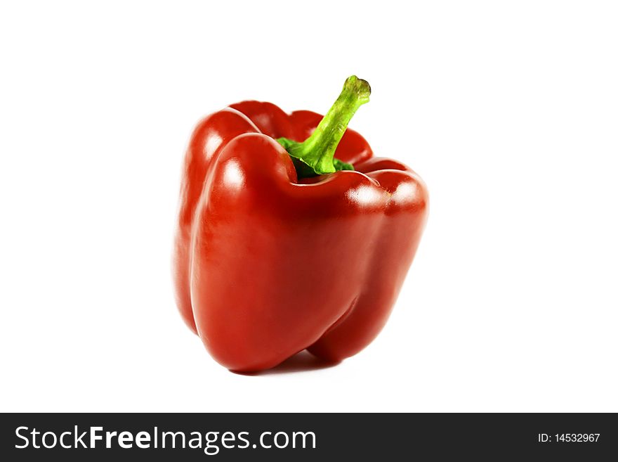 Red pepper isolated on white background (paprika)