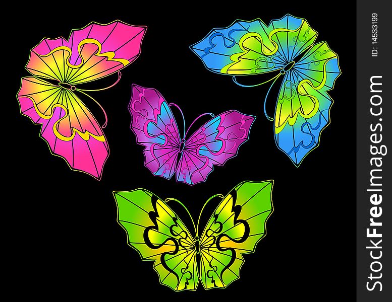 Abstract Butterfly. Beautiful illustration for a design