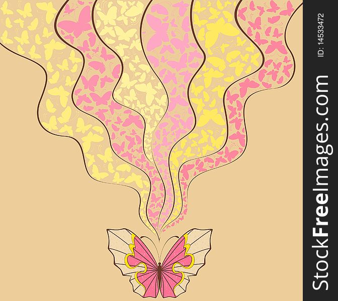 Abstract Butterfly. Beautiful  illustration for a design