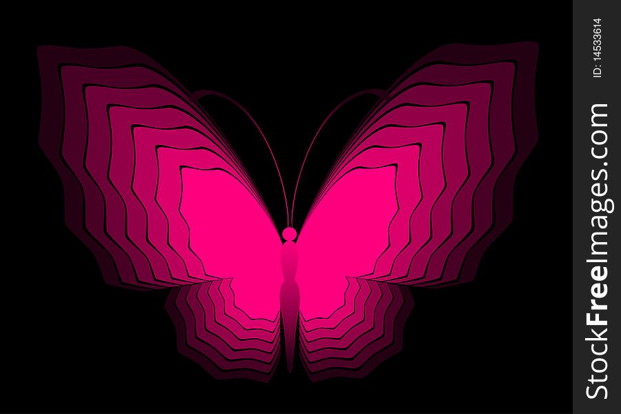 Abstract Butterfly. Beautiful illustration for a design