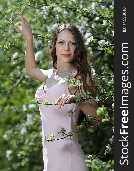 Beautiful Young Teenage Girl In Garden