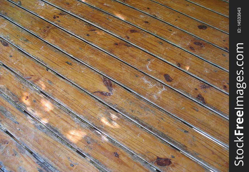 Old and rusty wooden floor