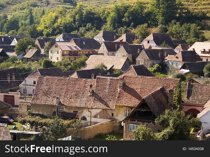Houses in romanian transylvanian village of Biertan. Houses in romanian transylvanian village of Biertan