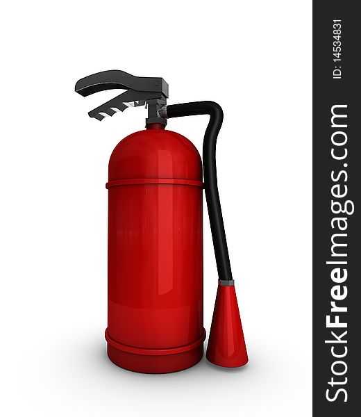 Big red fire extinguisher. XL-Rendering.